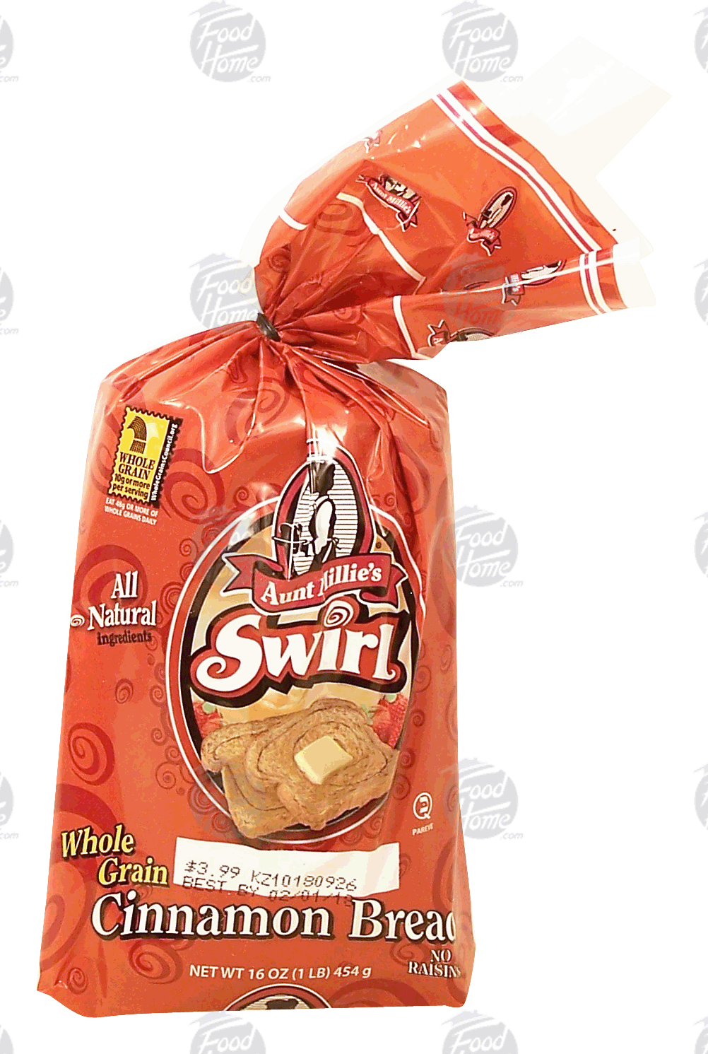 Aunt Millie's Swirl cinnamon bread, sliced, whole grain Full-Size Picture